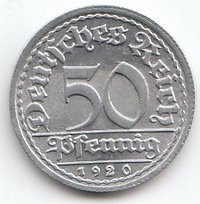 50 Pfennig Deutsches Reich 1919-1922