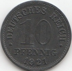 10 Pfennig Deutsches Reich 1917-1922 299