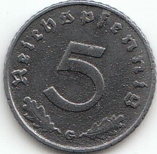 5 Reichspfennig Drittes Reich 1940-1945 370
