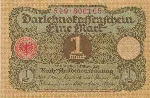 1 Mark Deutsches Reich 1920 64