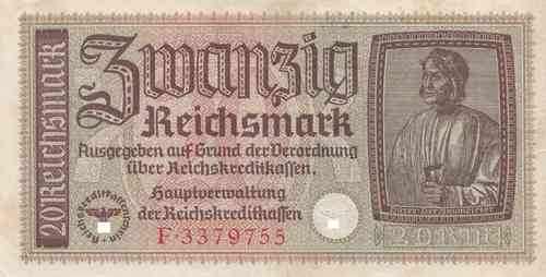 20 Reichsmark Deutsche Wehrmacht 1939 554a