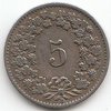 5 Rappen Switzerland 1879-1980 26