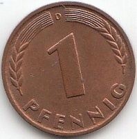 1 Pfennig Deutschland 1950-2001 380