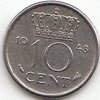 10 Cent Netherlands 1948 177