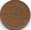 20 Centimes Belgium 1954-1960