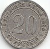 20 Pfennig German Empire 1887-1888