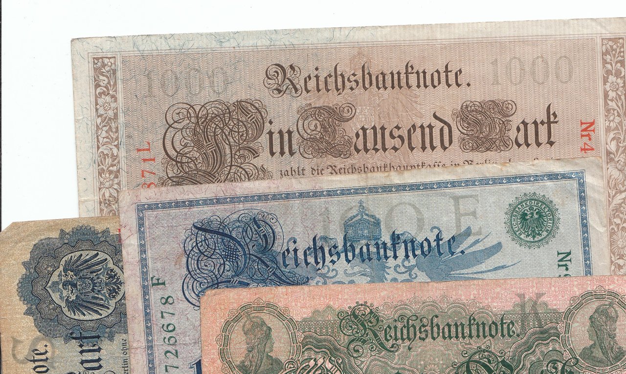 Banknotes German Empire until 1919