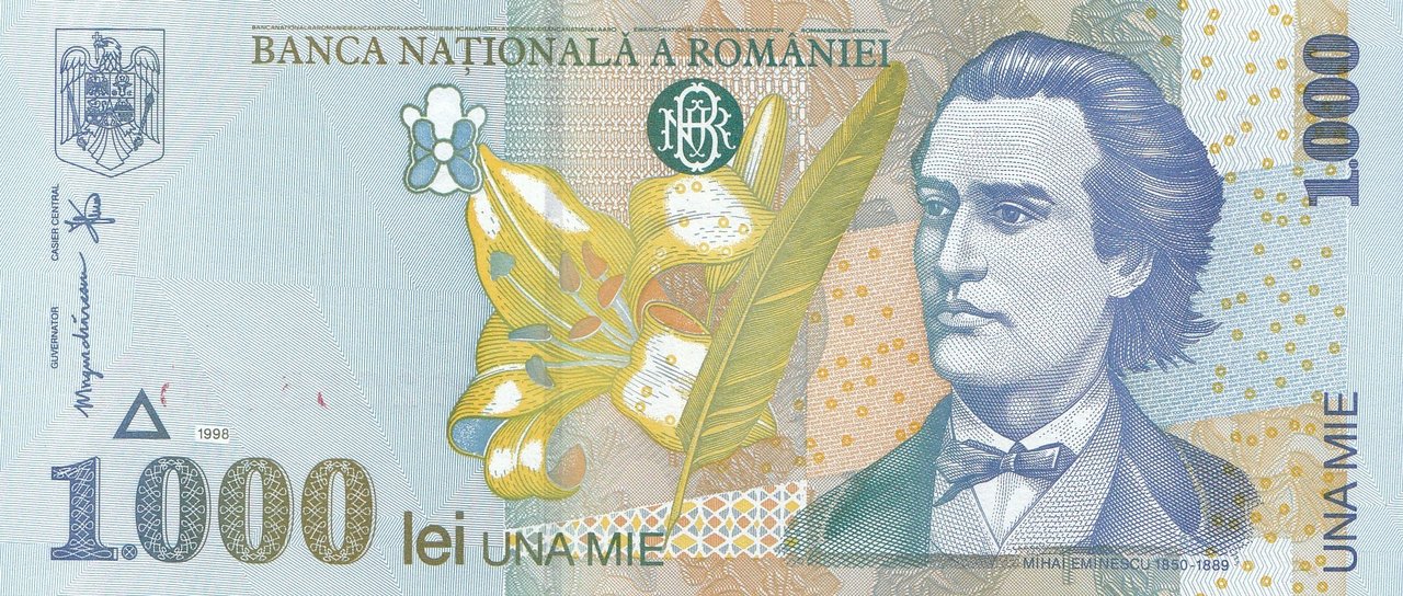 ROMANIA 1,000 1000 LEI 1998 P 106 SUPERB GEM UNC PMG 67 EPQ HIGH 