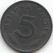 5 Reichspfennig Alliierte Besetzung 1947-1948