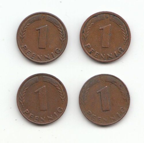 Set 1 Pfennig Bank Deutscher Länder 1948