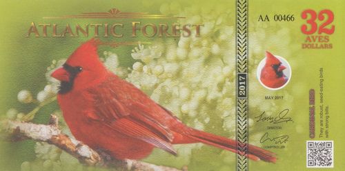 32 Aves Dollars Atlantic Forest 2017 A4