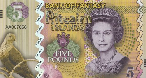 5 Pounds Pitcairn Islands 2018 A5