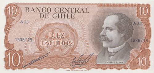 10 Escudos Chile 1973 143