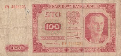 100 Zlotych Polen 1948 139a