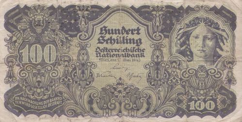 100 Schilling Österreich 1945 118