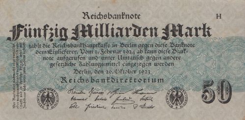 50 Billions Mark German Empire 1923 122b