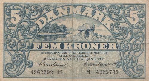 5 Kroner Denmark 1942 30g