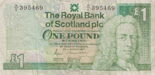 1 Pound Scotland 1987 346a
