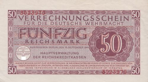 50 Reichsmark Deutsche Wehrmacht 1944 514