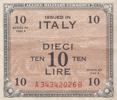 10 Lire Italien 1943 M19b