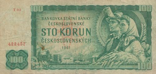 100 Korun Czechoslovakia 1961 91g