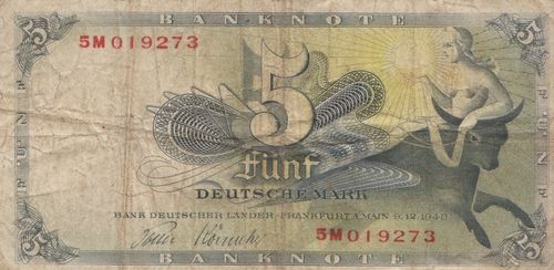 5 DM Bank of German Countries 1948 252b