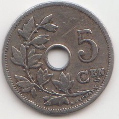 5 Centiemen Belgium 1902-1907 47