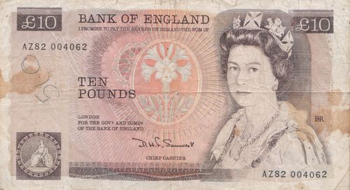 10 Pounds Great Britain 1984-1986 379c