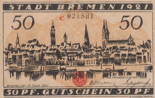 50 Pfennig Bremen 1921 BRE8