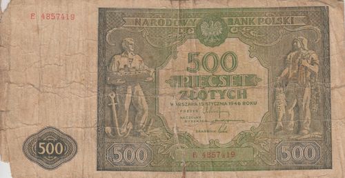 500 Zlotych Polen 1946 121