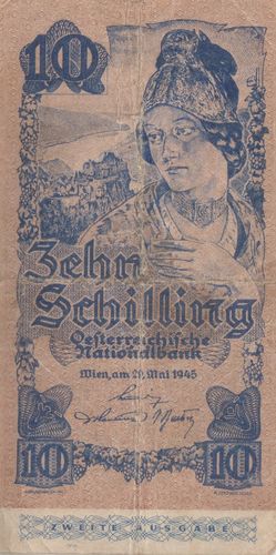 10 Schilling Österreich 1945 115