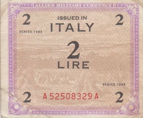 2 Lire Italien 1943 M11a